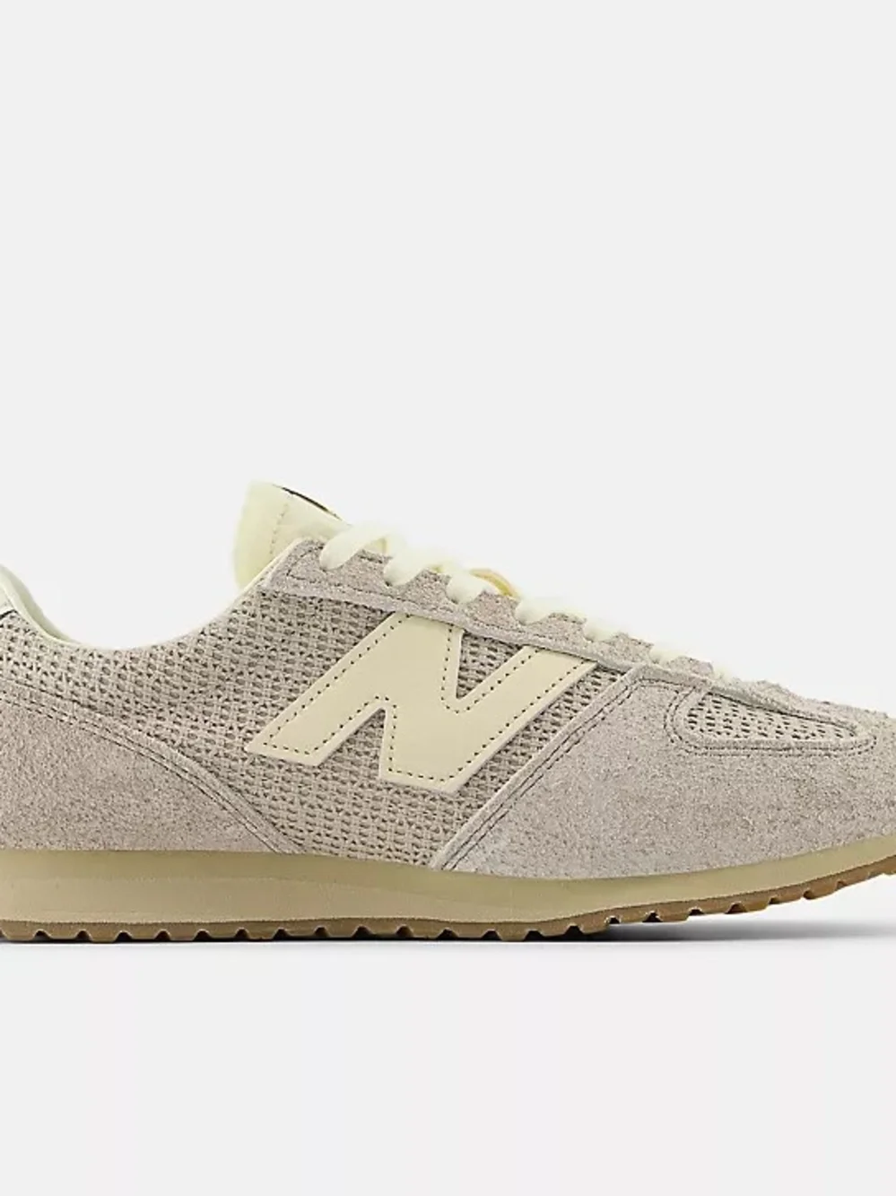 New Balance Men's Cream/Tan Retro Runner Sneakers